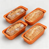 4-piece orange regular size toast box baking pan