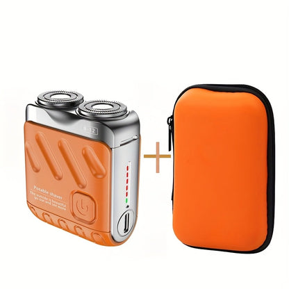 Mini Electric Shaver for Men – USB Rechargeable Double Blade Razor with Digital Display & Travel Case, Compact Portable Shaving Kit Gift for Men, Boyfriend, Father’s Day, Christmas