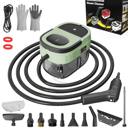 Handheld Steam Cleaner 1500W High Pressure 54.1oz Tank 3-Level Adjustable Portable Steamer for Home Car Furniture Tile Grout Bed Bugs Bathroom Kitchen Floor Upholstery