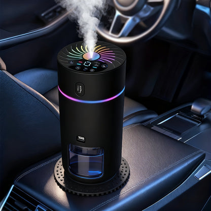 USB Cool Mist Humidifier with Color-Changing Night Light, Portable Desktop Car Aromatherapy Humidifier Nano Fine Mist Facial Steamer