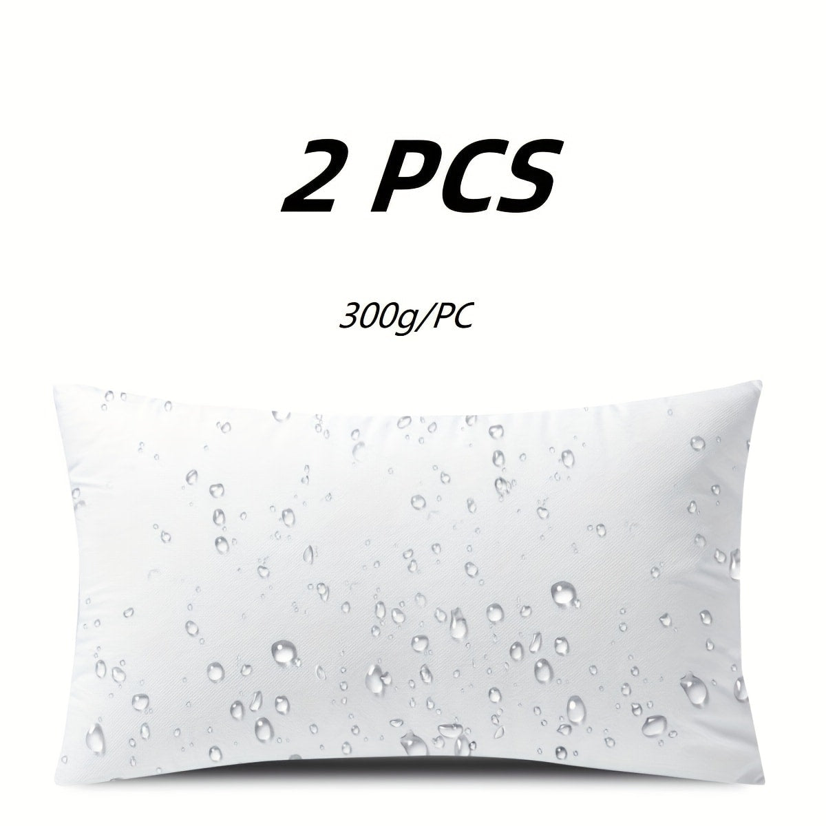 Square and Lumbar Throw Pillow Insert Set in Five Sizes with Two- or Four-Piece White Pack Options