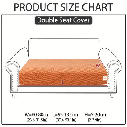 Jacquard Stretch Sofa Cover Non-Slip | Elastic Wear-Resistant Couch Slipcover, Polyester Jacquard Fabric, 1 to 4 Seat Sectional L-Shape, Armrest Backrest, Machine Washable