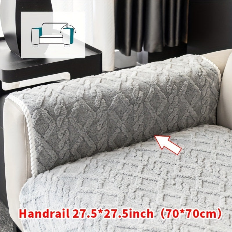 Sofa Cover Plush-Texture Modular Panels for Single to 4 Seats, Backrest, Armrest or Throw Pillow