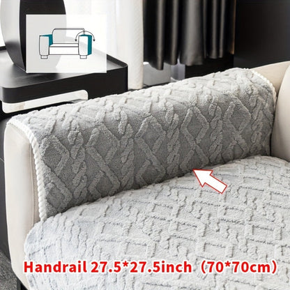 Sofa Cover Plush-Texture Modular Panels for Single to 4 Seats, Backrest, Armrest or Throw Pillow