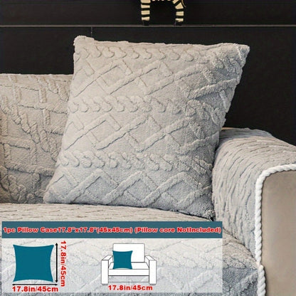 Sofa Cover Plush-Texture Modular Panels for Single to 4 Seats, Backrest, Armrest or Throw Pillow
