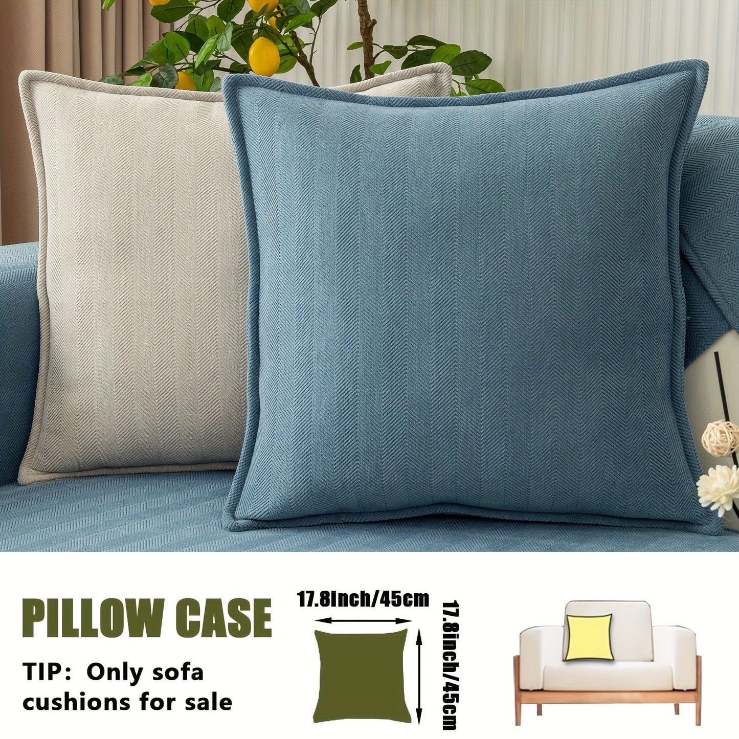 Sofa Cover Ribbed Chenille Stretch Panels with Non-Slip Design for 1 to 4 Seats, Armrests or Cushions