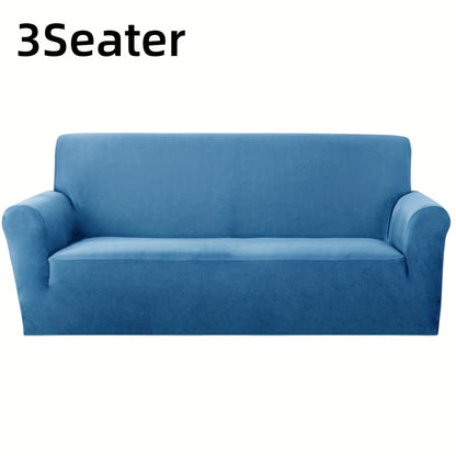 Sofa Cover Elastic Anti-Slip Stretch Slipcover for 1, 2, 3 or 4-Seater Sofas in Seven Solid Colors