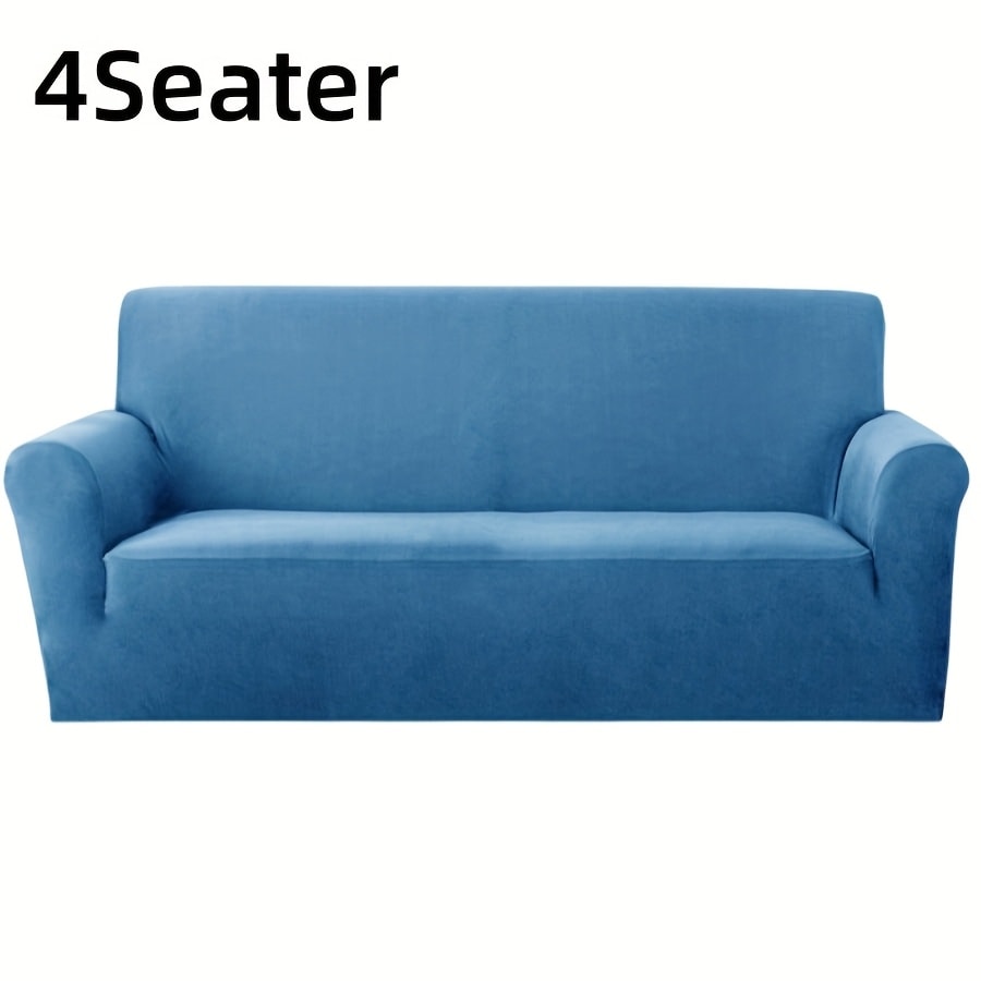 Sofa Cover Elastic Anti-Slip Stretch Slipcover for 1, 2, 3 or 4-Seater Sofas in Seven Solid Colors