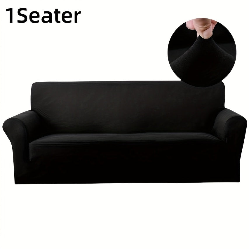 Sofa Cover Elastic Anti-Slip Stretch Slipcover for 1, 2, 3 or 4-Seater Sofas in Seven Solid Colors