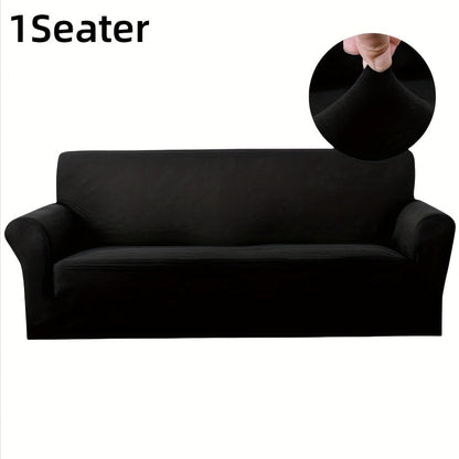 Sofa Cover Elastic Anti-Slip Stretch Slipcover for 1, 2, 3 or 4-Seater Sofas in Seven Solid Colors