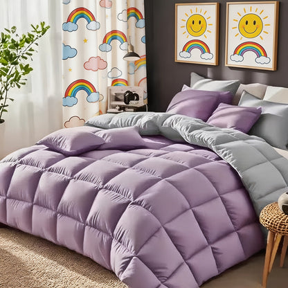 Seven-Piece Comforter Bed-in-a-Bag Set with Short-Plush Fabric, 12 Colors and Full, Queen or King Sizes