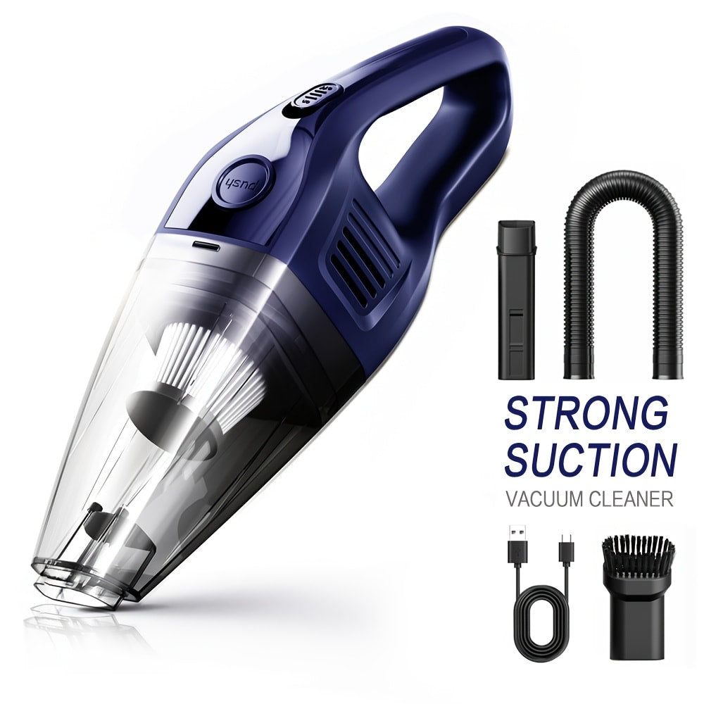 Handheld Vacuum Cleaner with 5KPa Suction, Rechargeable Battery, Crevice Tool and Six Color Bundles
