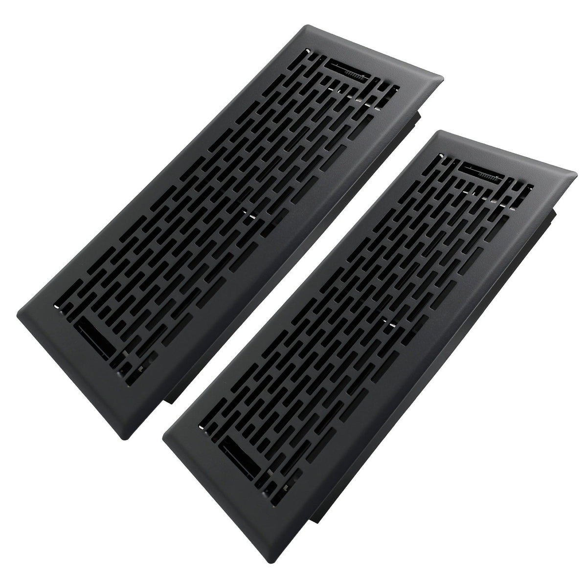 Floor Vent Register Cover 4x10 Inch Walkable Steel Decorative Air Vent Grille Adjustable for Entryways, Bedrooms and Living Spaces