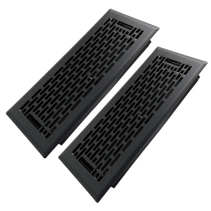 Floor Vent Register Cover 4x10 Inch Walkable Steel Decorative Air Vent Grille Adjustable for Entryways, Bedrooms and Living Spaces