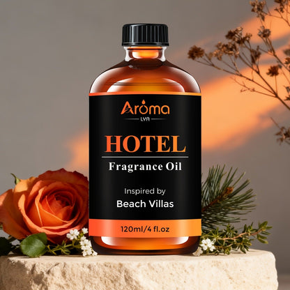 Essential Oil Hotel Fragrance 120ml with White Tea, CapriBreeze, MINE, Beach Villas or R-C Hotel Scents