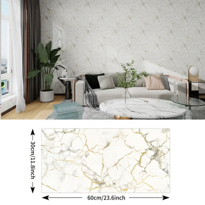 Marble-Pattern Wall Panel Set with 20- or 40-Piece Packs, Eight Codes and 11.81 x 23.6-Inch Tiles