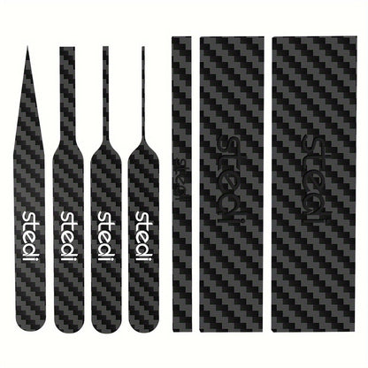 Seven-Piece Carbon-Fiber Pattern Hobby Sanding Stick Set with Detail Boards in Multiple Sizes