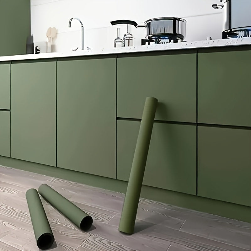 Matte Green Peel-and-Stick Wallpaper Roll, 23.62 x 118.1 Inch Self-Adhesive Removable Contact Paper