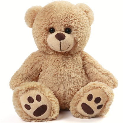 Plush Toy – Soft Brown Teddy Bear in 10-Inch or 12-Inch Sizes with Classic Paw-Pad Details