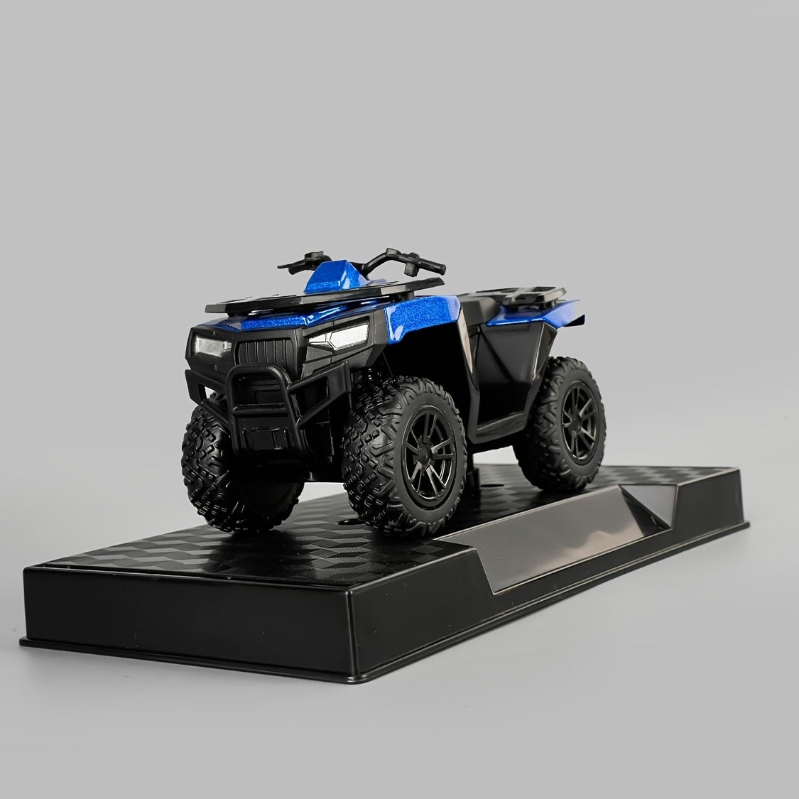 Zinc Alloy ATV Display Model in Red or Blue, 3.8 Inches Long with Plastic Chassis and Rubber Tires