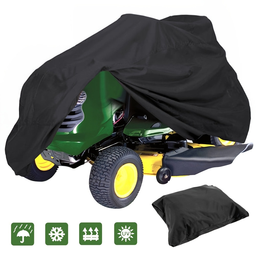 Riding Lawn Mower Cover 54"x30"x36" – 210D Heavy Duty Waterproof Oxford Fabric Tractor Cover with Drawstring | UV, Rain & Dust Protection | Fits 55" Mowers