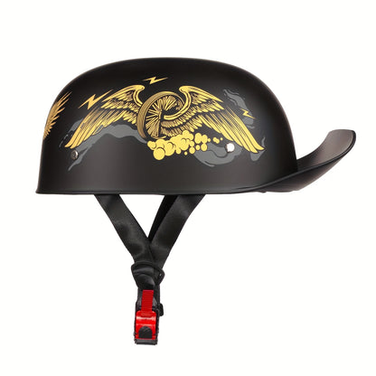 Half Face Motorcycle Helmet Retro Style – Lightweight Classic Half Shell Helmet for Men & Women, Sizes M / L / XL, Styles 7 / CHIBANG / SHIZI / FLH, Crown Racing