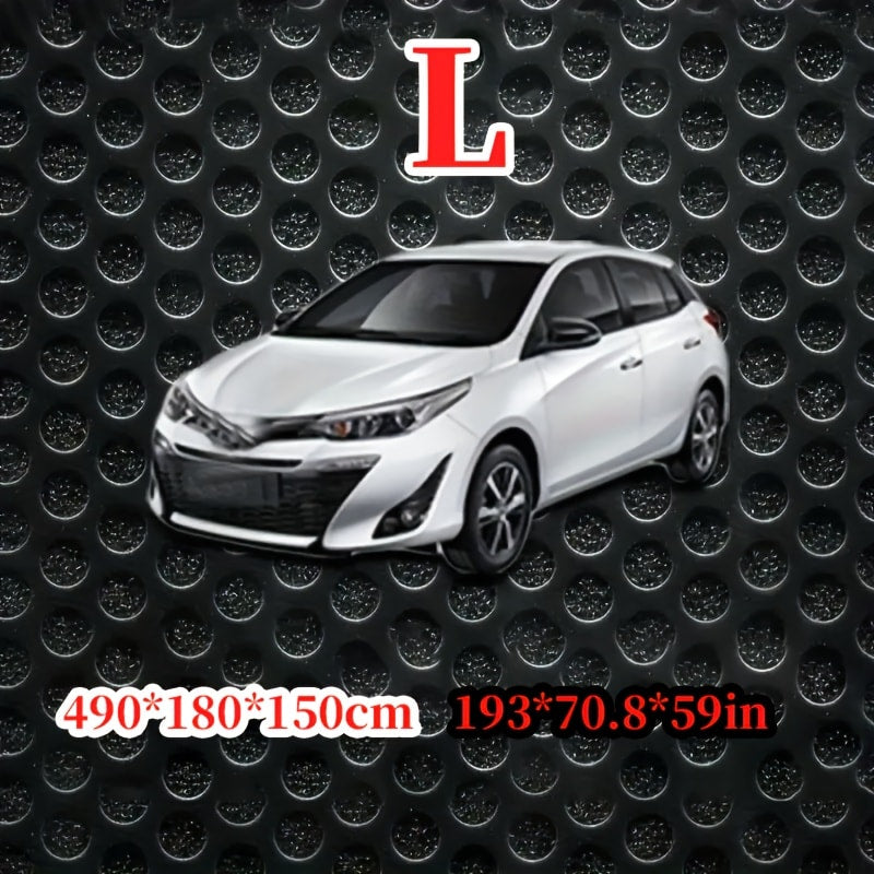 Black Full Car Cover with Green Reflective Trim in Six Sedan or SUV Sizes from 490 x 180 x 150 to 540 x 200 x 185 cm