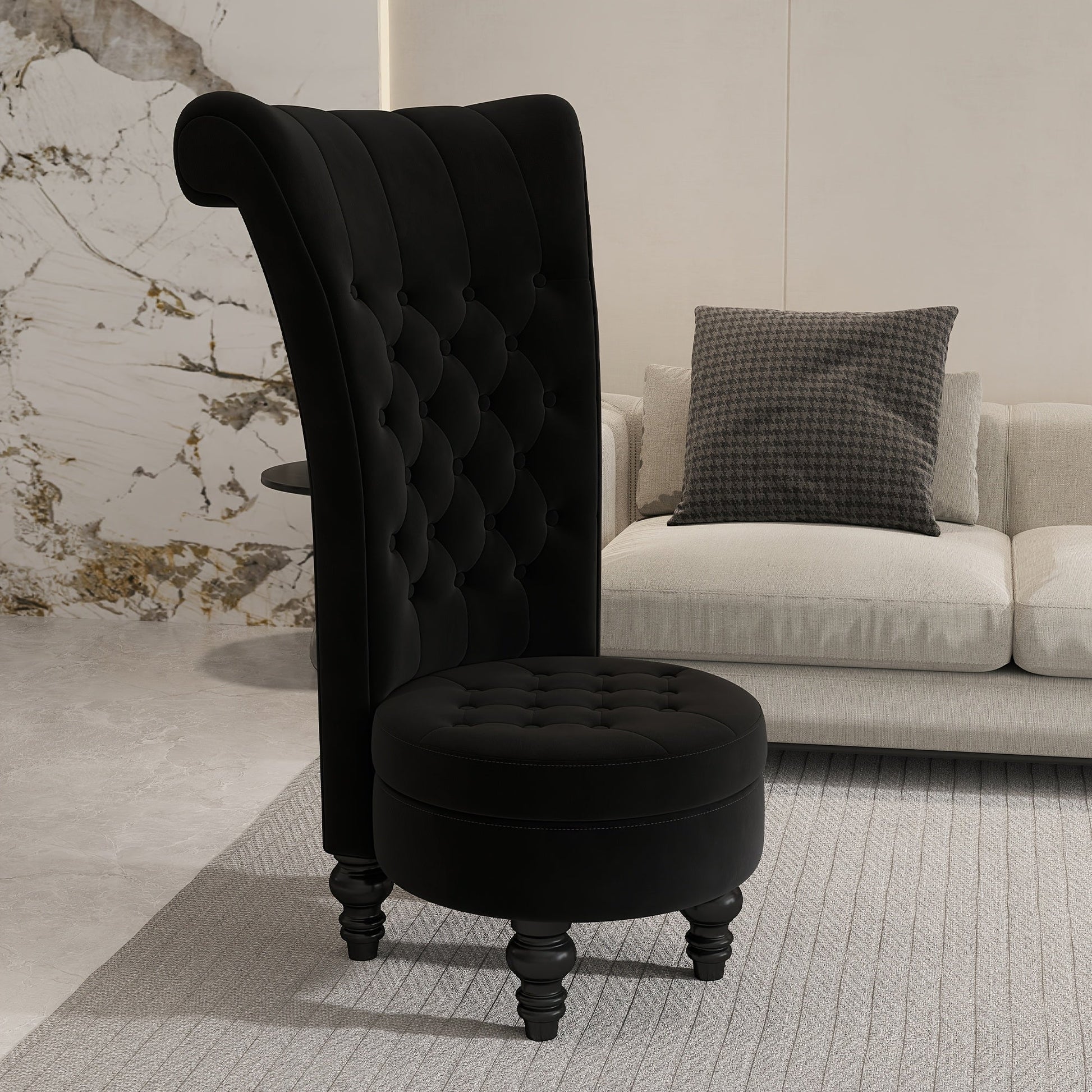 Accent Chair shown in the Black option