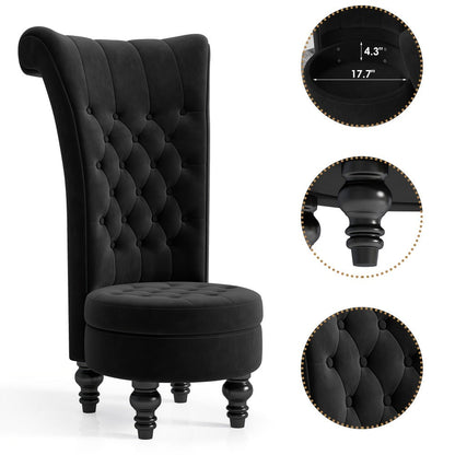 Velvet Accent Chair, Living Room Armchair for Comfortable Everyday Seating detail image - detail view 3