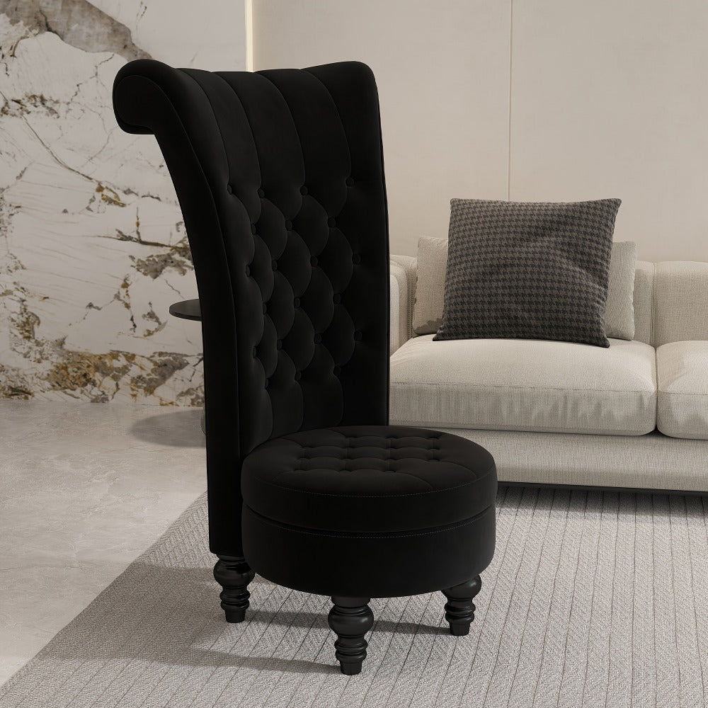 Velvet Accent Chair, Living Room Armchair for Comfortable Everyday Seating detail image - detail view 4