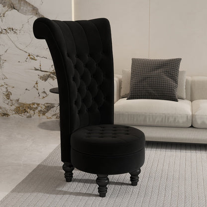 Velvet Accent Chair, Living Room Armchair for Comfortable Everyday Seating detail image - detail view 4