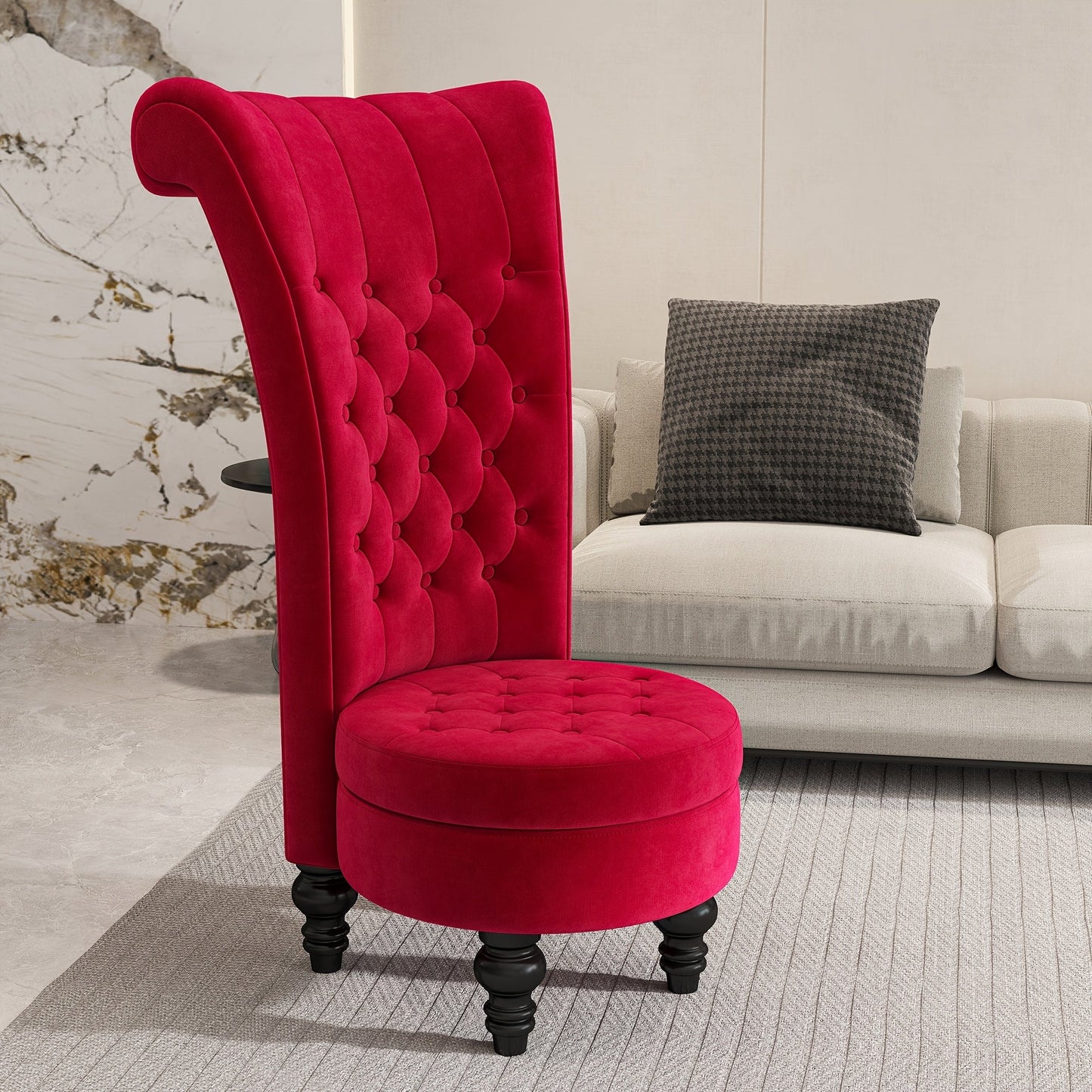 Accent Chair shown in the Red option