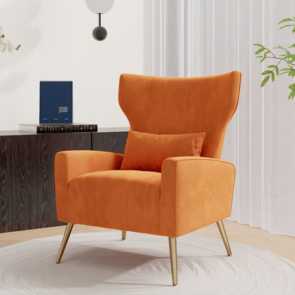 Velvet Accent Chair, Upholstered Lounge Chair for Living Room detail image - detail view 11