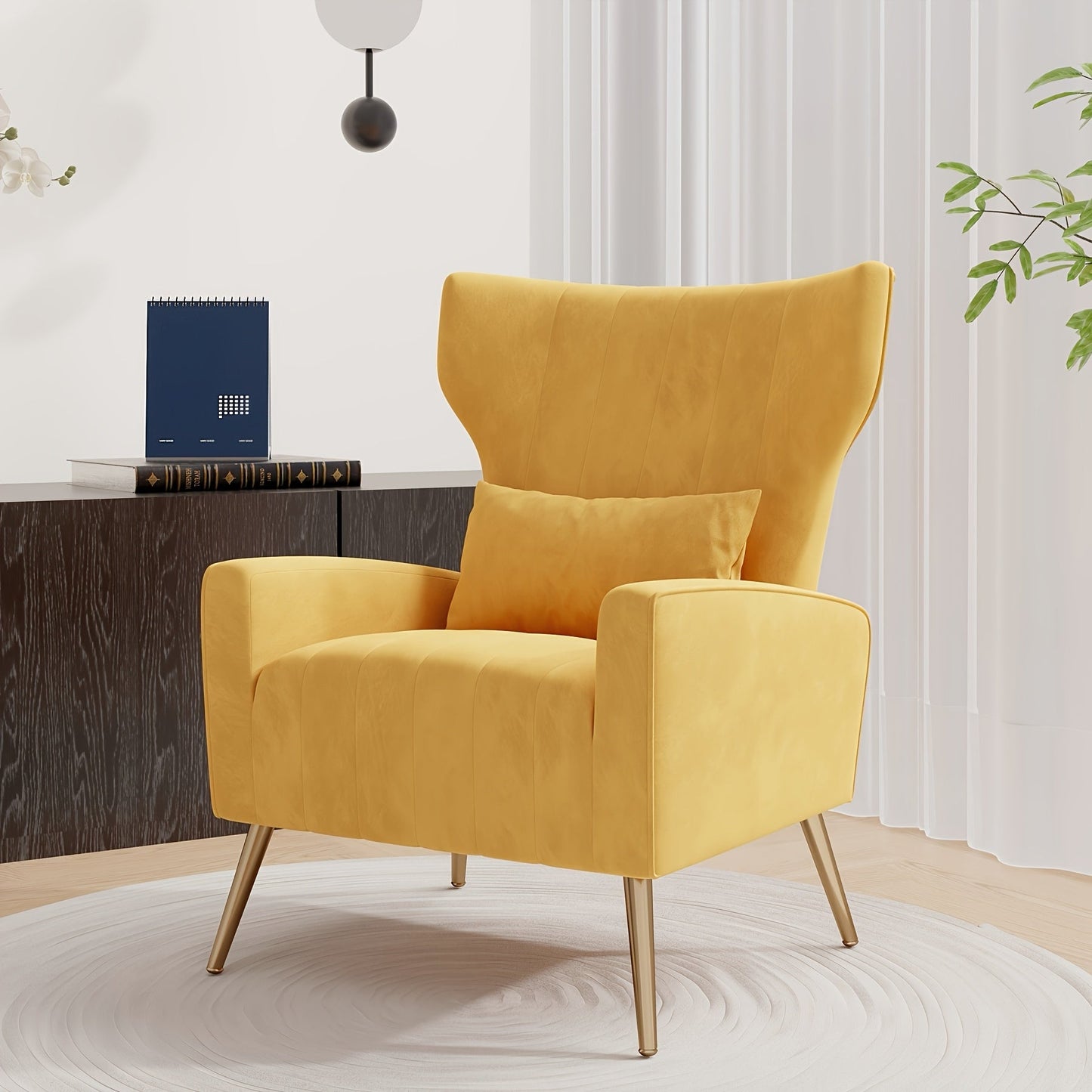 Accent Chair shown in the Yellow option