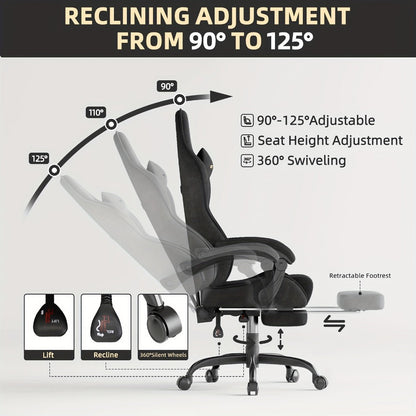 Velvet Gaming Chair, Ergonomic Video Game Chair for Comfortable Everyday Seating detail image - detail view 9