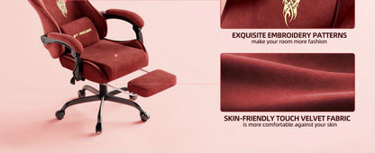Velvet Gaming Chair, High-Back Gaming Seat for Comfortable Everyday Seating detail image - detail view 23