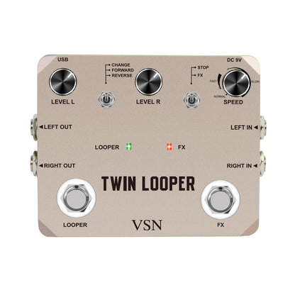 VSN Twin Looper Guitar Pedal shown in the Looper pedal option