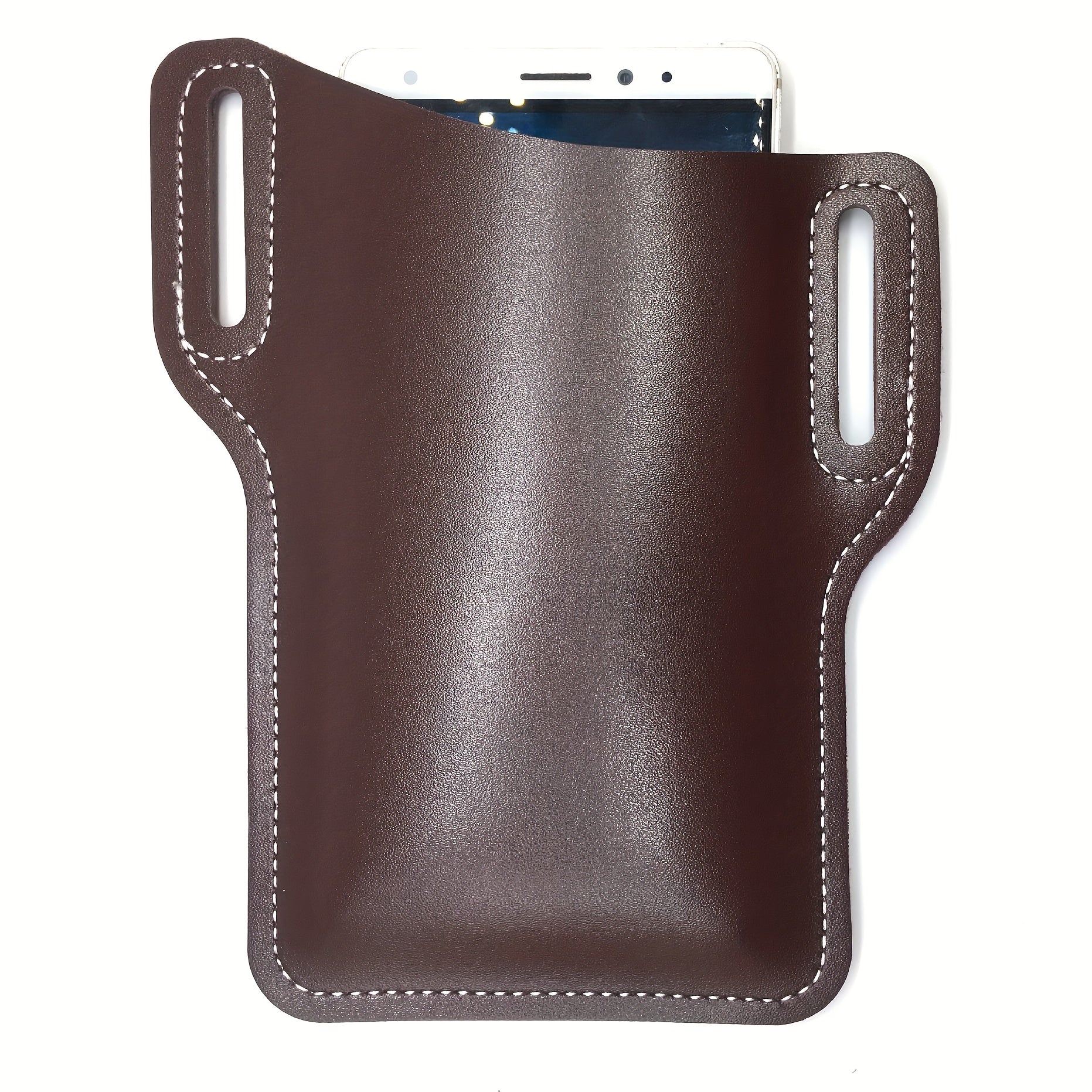 Waist Bag – 7 Inch, Cowhide Leather Phone Waist Belt – front view - product view 14