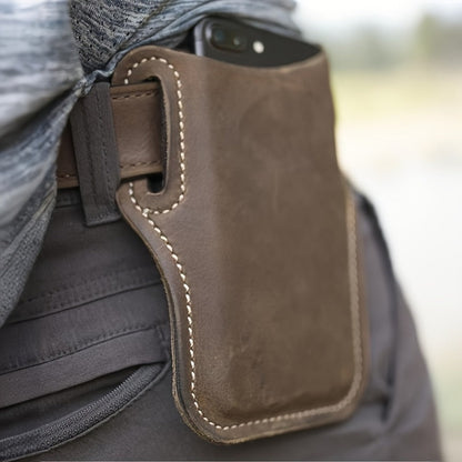 Waist Bag – 7 Inch, Cowhide Leather Phone Waist Belt – detail view 13