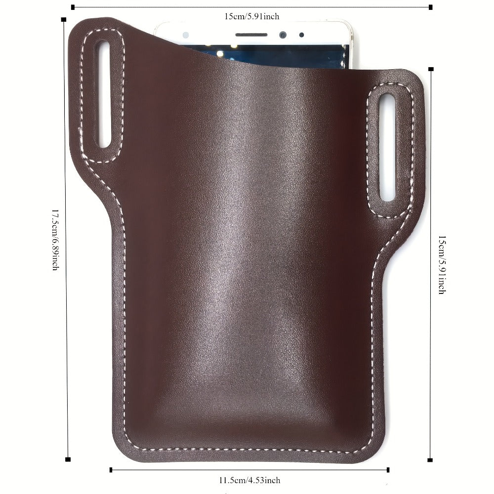 Waist Bag – 7 Inch, Cowhide Leather Phone Waist Belt – detail view 4