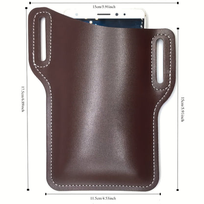 Waist Bag – 7 Inch, Cowhide Leather Phone Waist Belt – detail view 4
