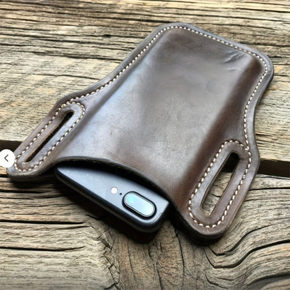 Waist Bag – 7 Inch, Cowhide Leather Phone Waist Belt – detail view 10