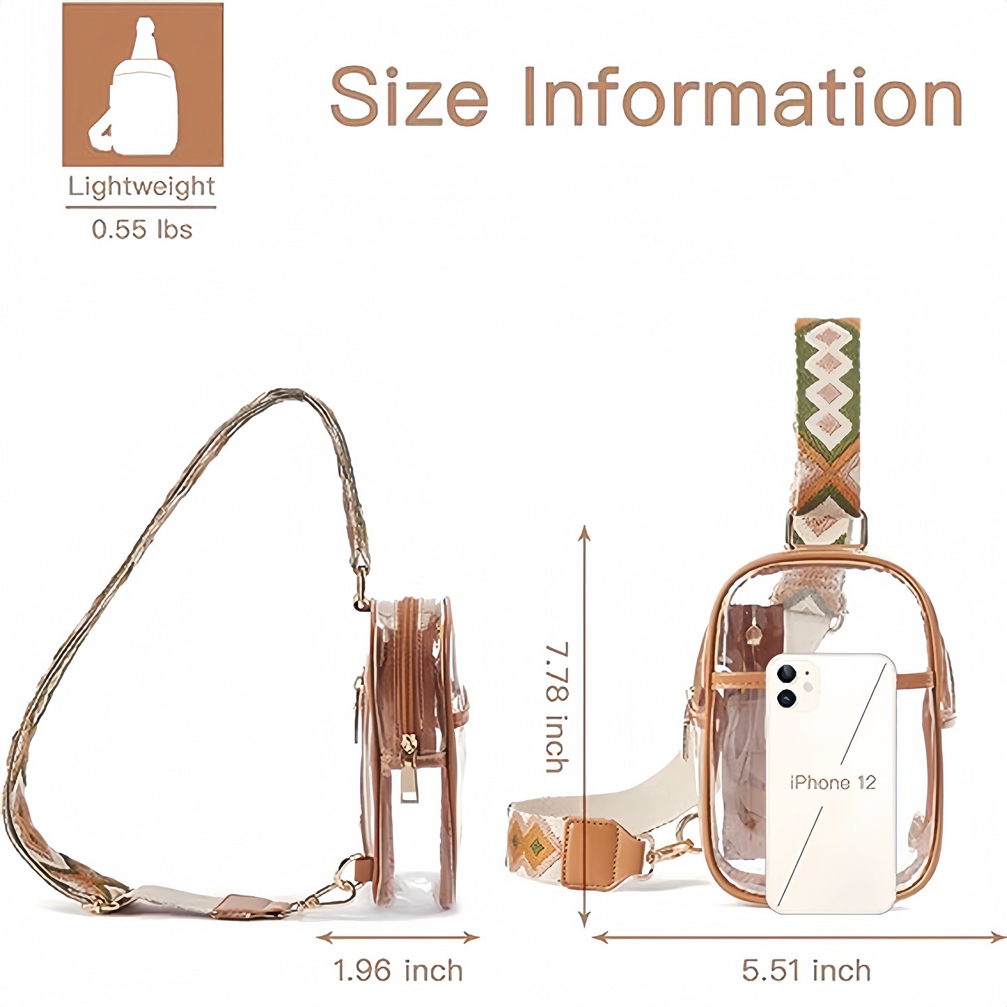 Waist Bag – Clear, Transparent, Adjustable Strap – detail view 12