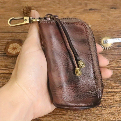 Waist Bag – Genuine Cowhide Key Holder Zippered – detail view 12