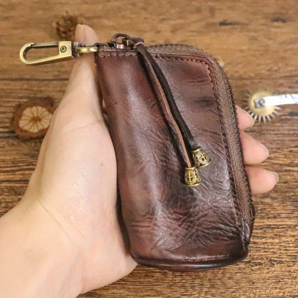 Waist Bag – Genuine Cowhide Key Holder Zippered – detail view 4