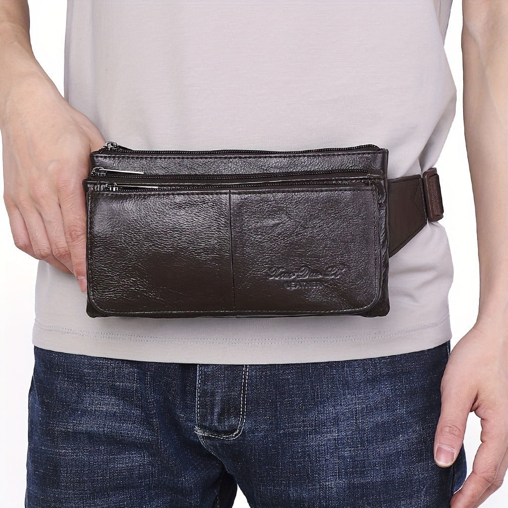 Waist Bag – Genuine Leather, Adjustable Strap, Lightweight, for Travel – detail view 9