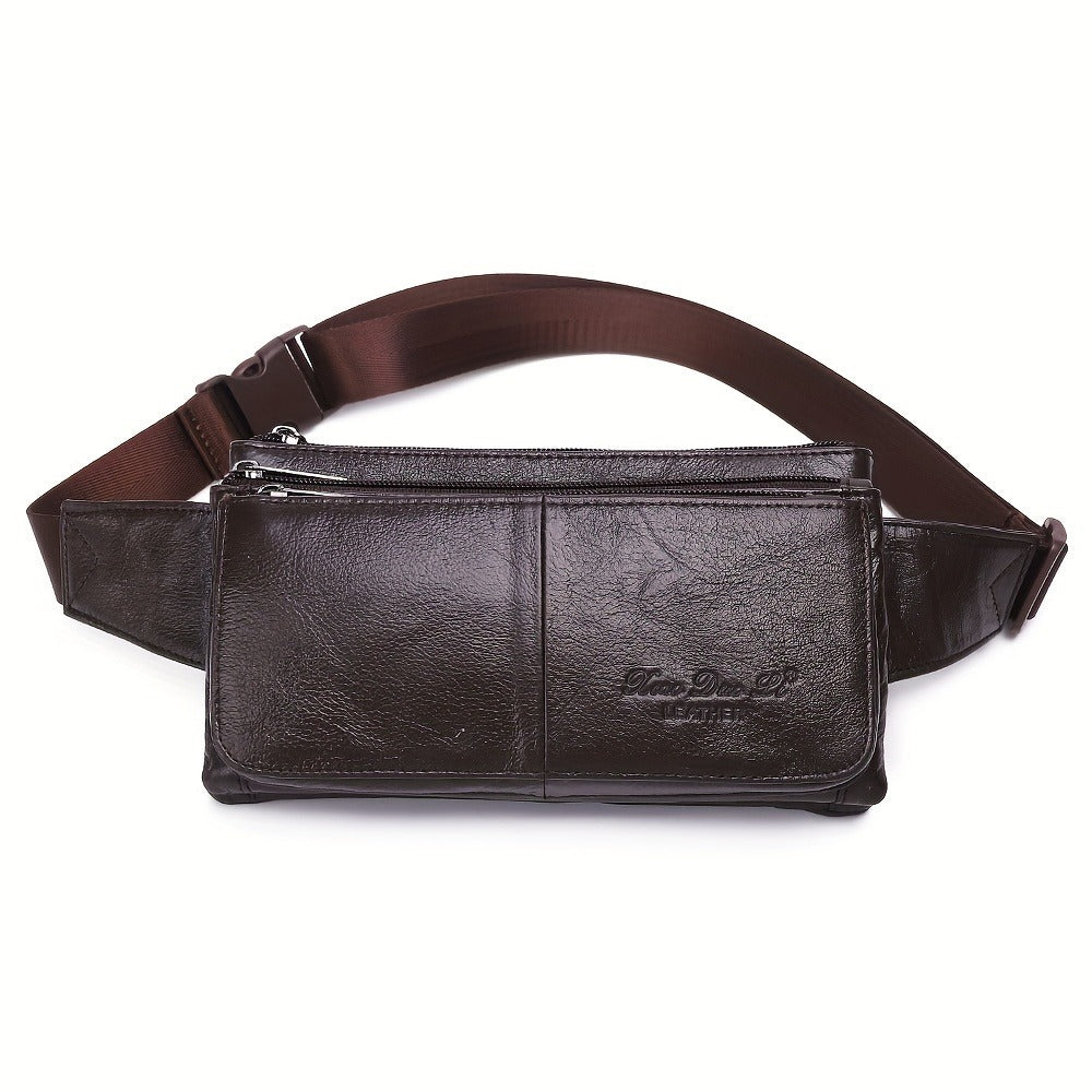 Waist Bag – Genuine Leather, Adjustable Strap, Lightweight, for Travel – detail view 13