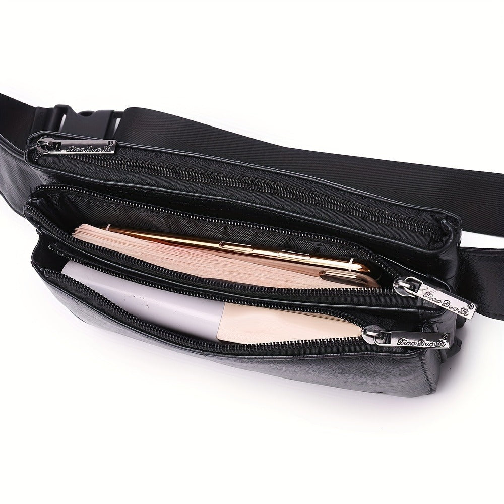 Waist Bag – Genuine Leather, Adjustable Strap, Lightweight, for Travel – detail view 18