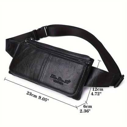 Waist Bag – Genuine Leather, Adjustable Strap, Lightweight, for Travel – alternate view