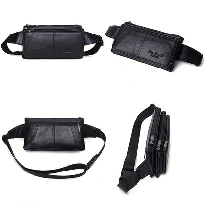 Waist Bag – Genuine Leather, Adjustable Strap, Lightweight, for Travel – detail view 4